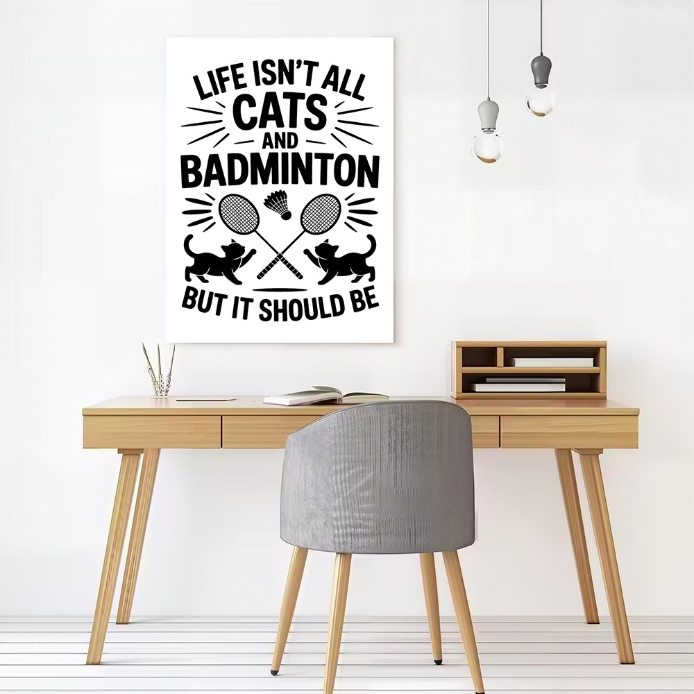 لوحة فنية جدارية قماشية بتصميم - مراجعة Badminton Quotes Funny وسعره