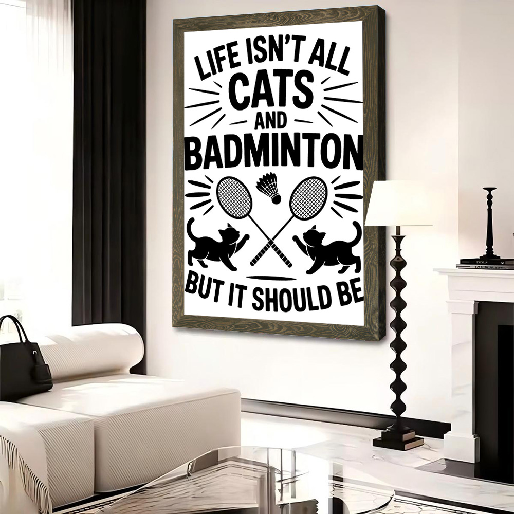 لوحة فنية جدارية قماشية بتصميم - مراجعة Badminton Quotes Funny وسعره